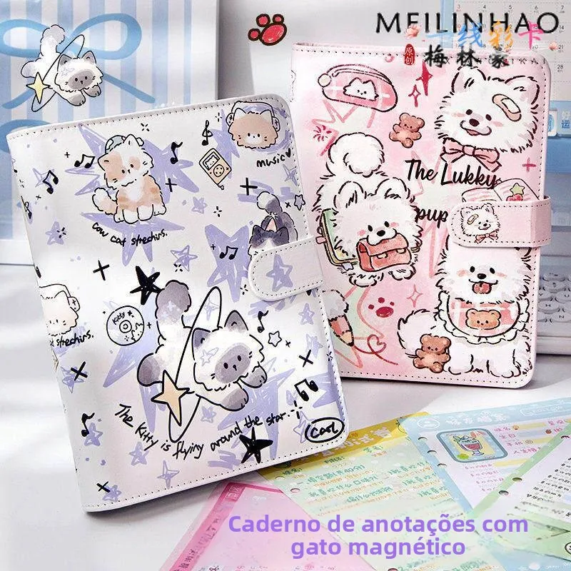 Album-de-recuerdos-de-cuero-pu-con-diseno-de-gato-morado-y-niebla-para-estudiantes-de-sexto-grado-adorable-album-de-recuerdo