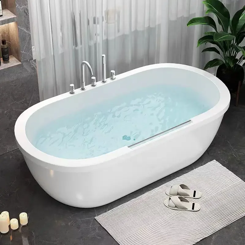 Double-layer acrylic household adult thermal insulation small apartment spa bathroom bathtub bathtub