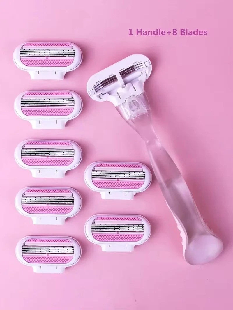 YS00063---Women Safety Razor Blades Face/ Leg/ Armpit/ Bikini Beauty Hair Removal Shaving Compatible Venus Shaver