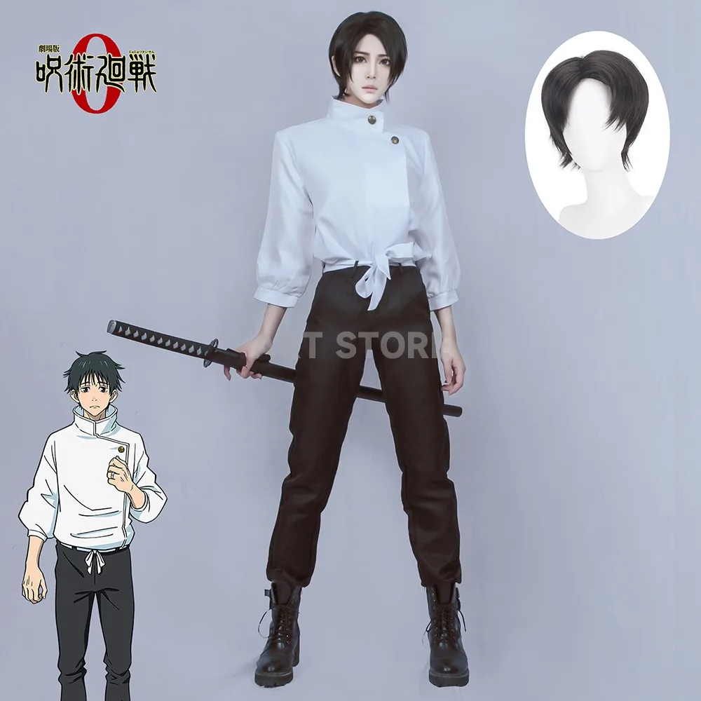 Yuta Okkotsu Cosplay Anime Jujutsu Kaisen Costume Men Women Halloween Party Uniforms Tops + Pants + Belt Halloween Cosplay Men