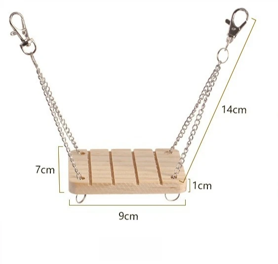 Natürliches Kauspielzeug für kleine Haustiere für Kaninchen, Meerschweinchen, Hamster, Grasbälle, hängendes Holzspielzeug, Linderung von Zähneknirschen und Langeweile – Detail 5