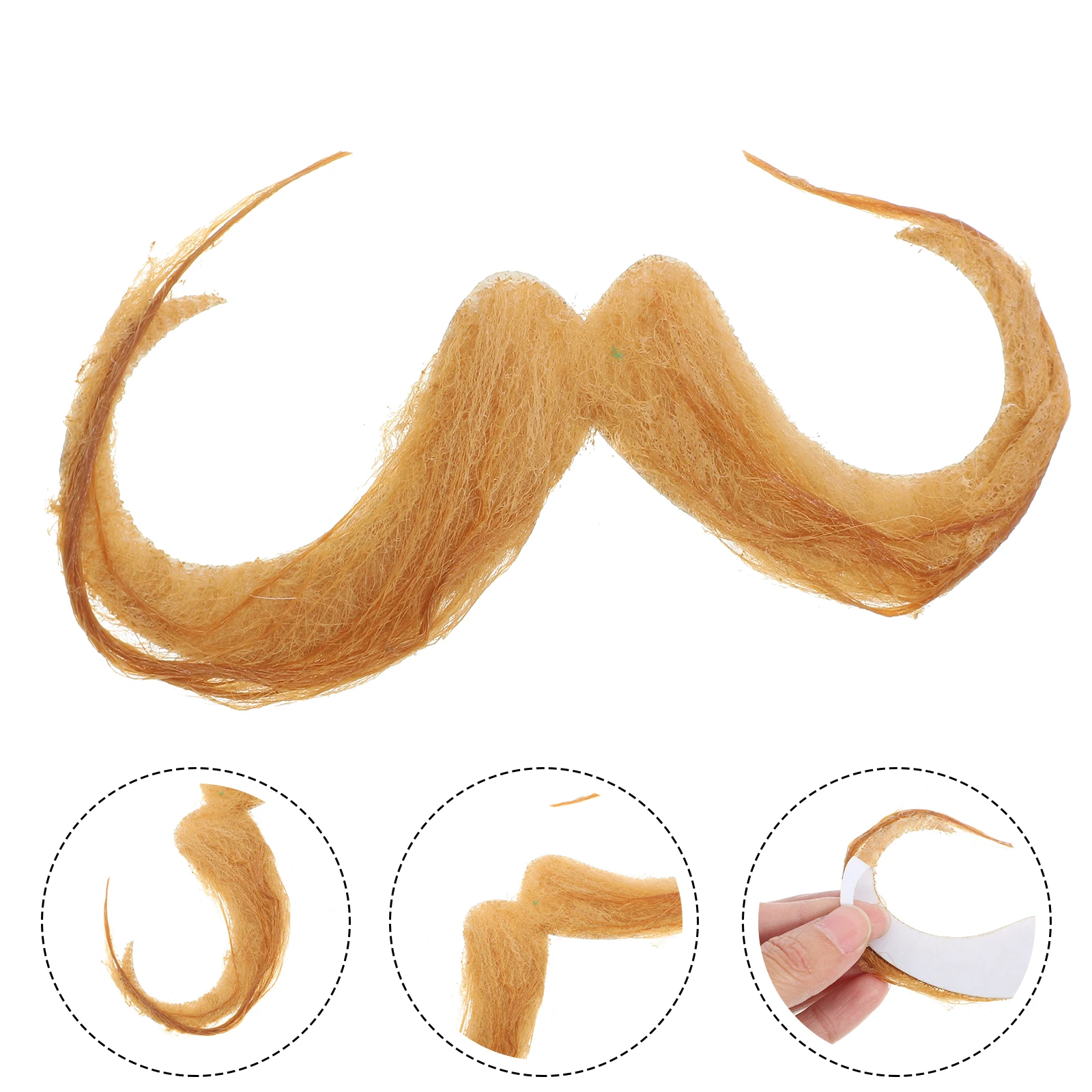 

Fake Beard Realistic Mustache Self adhesive Light Brown Adult Cosplay Masquerade Party Decor Simulation Man Accessory