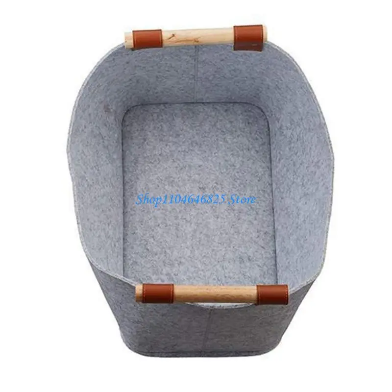 

Sturdy And Fashionable Felt Firewood Basket with Handle For Ample Storage