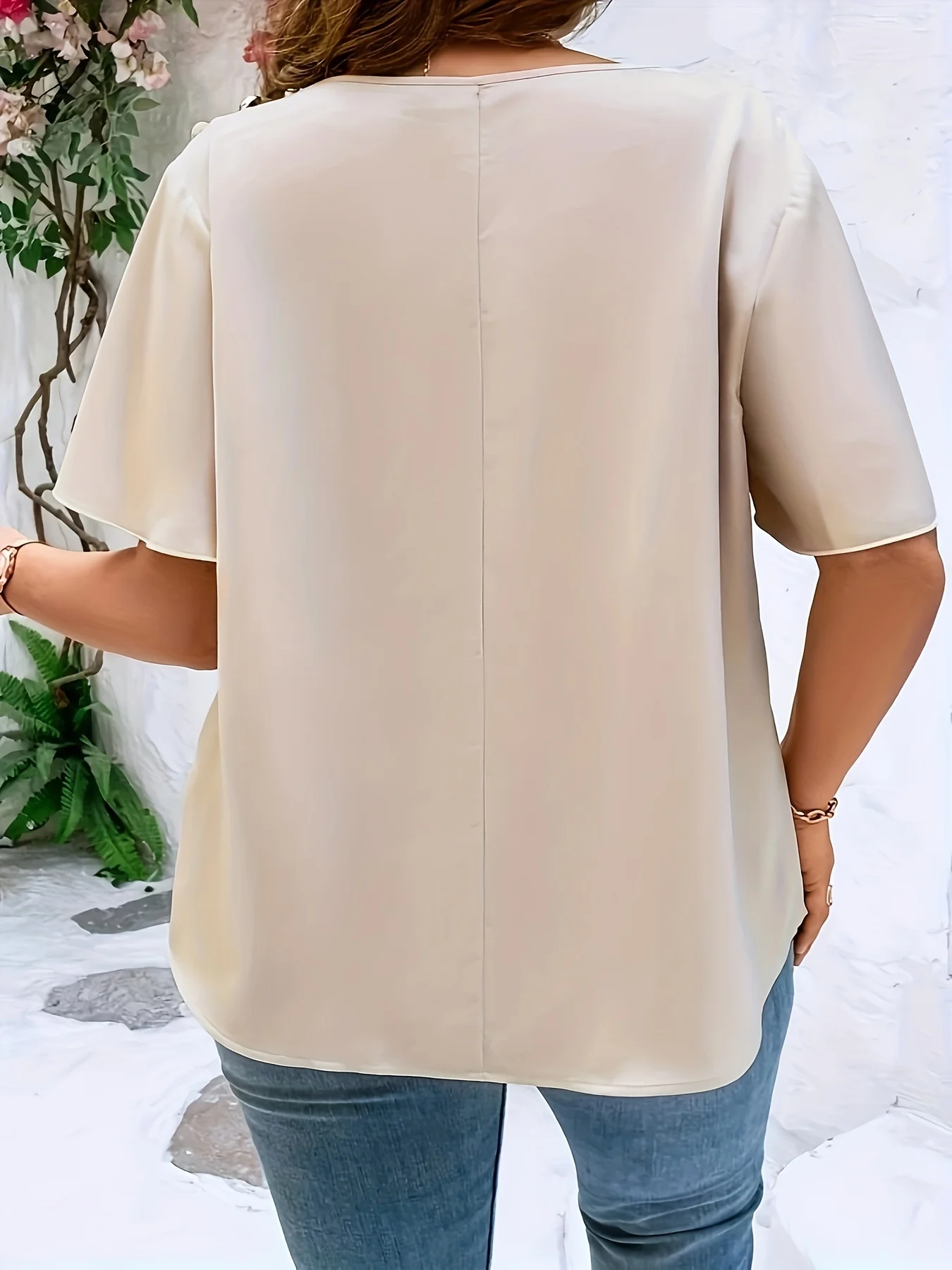 Plus SizeTemperament Blouse Casual Loose Woman Shirt Elegant Short Sleeve Blouse Weekday