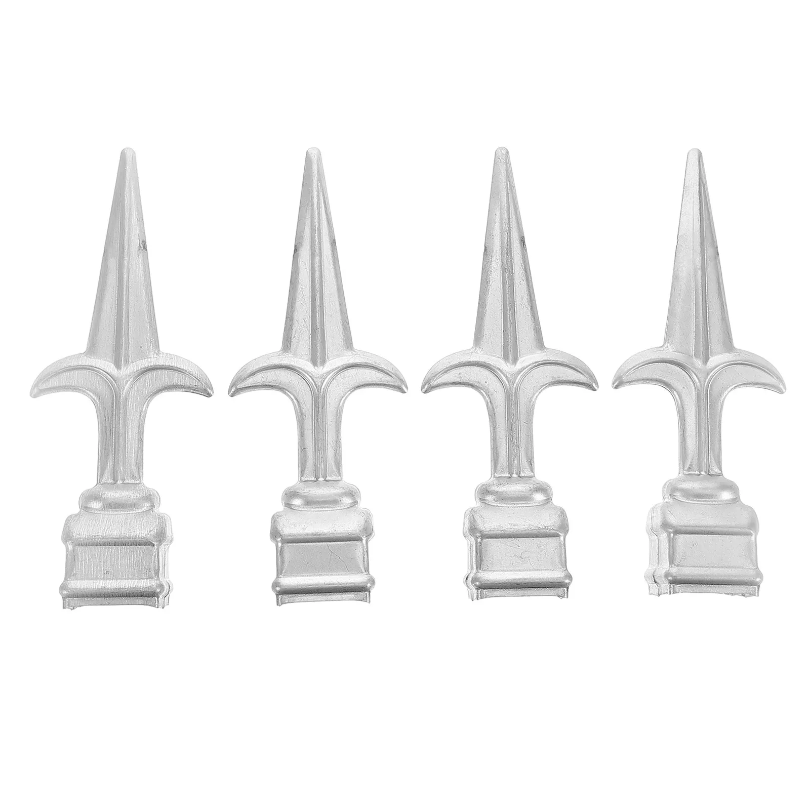 4Pcs Iron Fence Finials Decorative Pointed Shape Topper for Gates Fences Handrails Garden Yard Lawn Outdoor Metal Post Finial