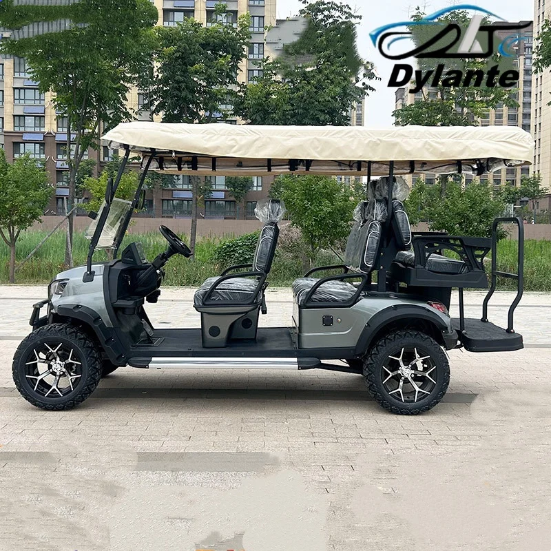 Venta directa de fábrica, nuevo carrito de golf eléctrico con panel solar, 6 asientos, elevador eléctrico para palos, patinete de golf eléctrico