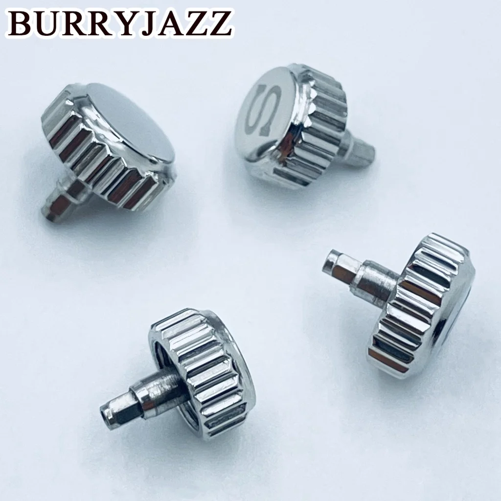 BURRYJAZZ – couronnes de montre en argent, pièces de rechange, couronne en S et sans couronne en S en acier inoxydable pour mouvement NH34 NH35 NH36