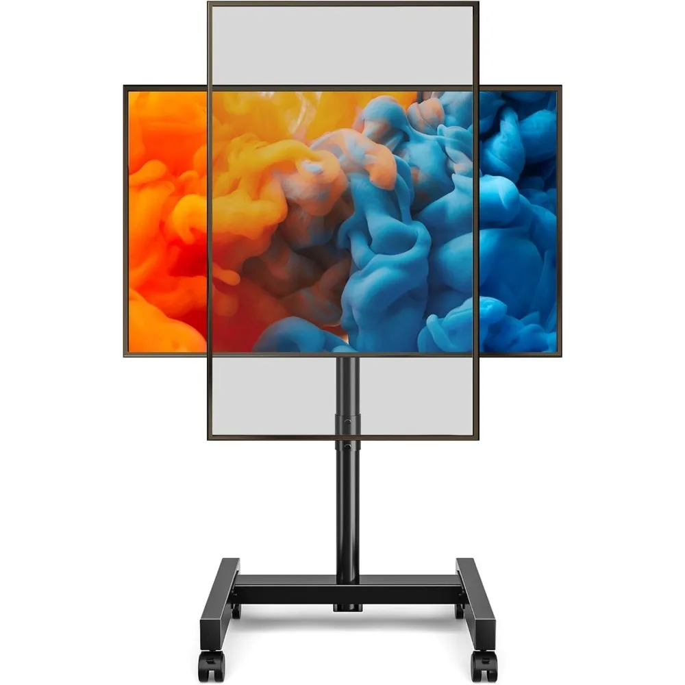 

Универсальная вращающаяся подставка под телевизор для экранов 13–50 дюймов, регулируемая высота, наклона и вращающееся крепление с колесами