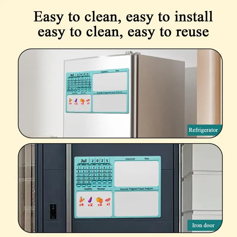 Fridge Calendar Magnet Meal Planner For Kitchen Multipurpose Monthly Fridge Calendar For Fitness Tracker Chore Chart Shopping