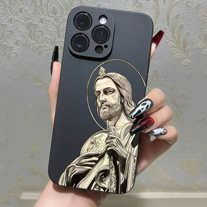 Jesus Christ Soft Phone Case for Samsung S25 S22 S24 Ultra A55 A53 A54 A52 A34 A35 A33 S20 S21 FE S23Plus A14 A13 A15 A16 Cover