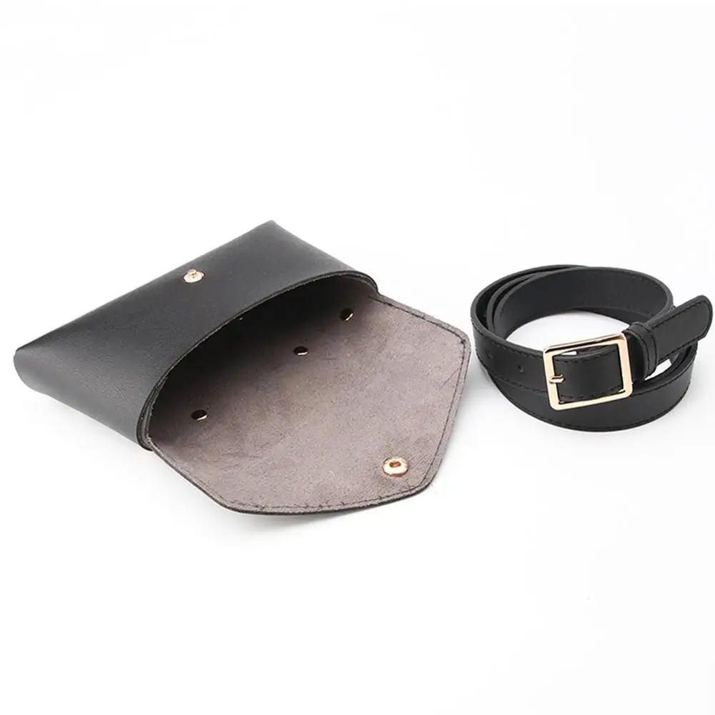 Neue Frauen Taille Taschen PU Leder Fanny Pack Brust Tasche frauen Gürtel Mode Pin Schnalle Dünnen Gürtel Tasche – Detail 14