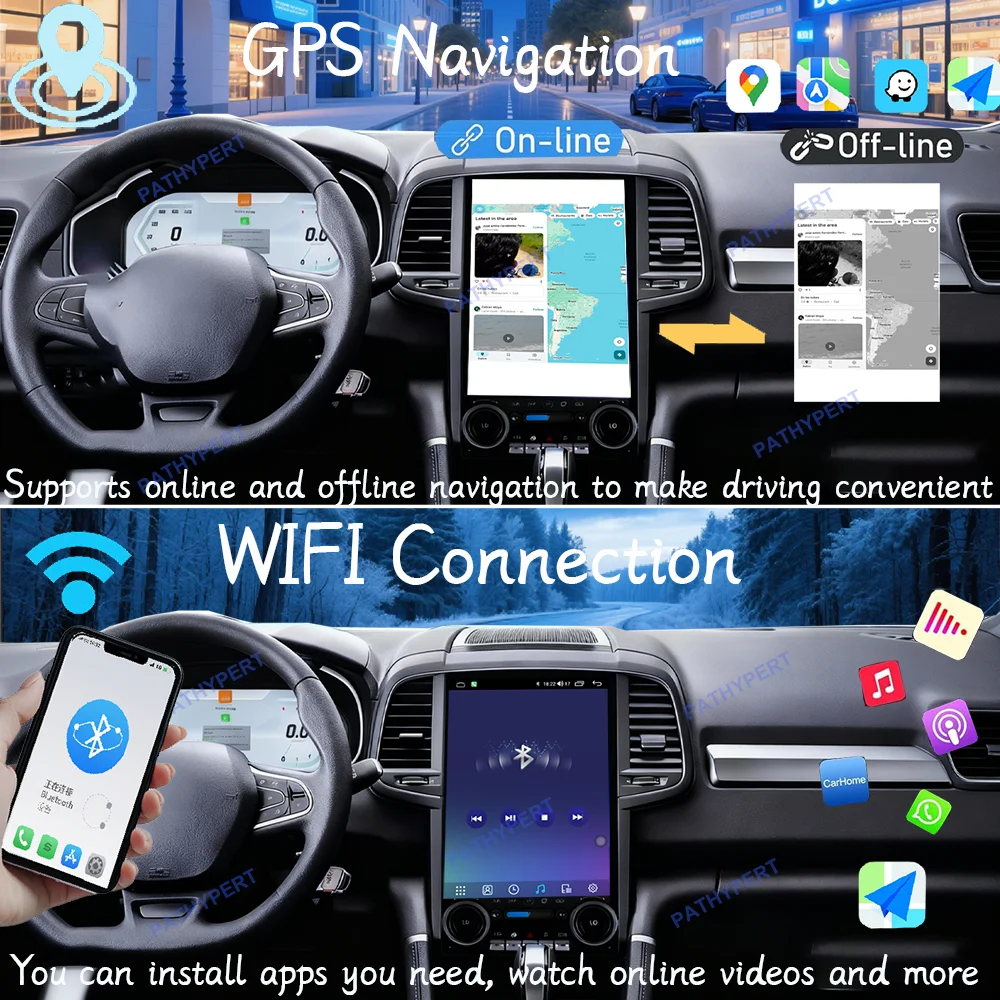 راديو اندرويد 15 لسيارة رينو كوليوس ميجان 4 وسامسونج SM6 تاليسمان 2016-2021، شاشة بلو راي 2.5K، وحدة رأسية، كاربلاي QCM 6125 #5