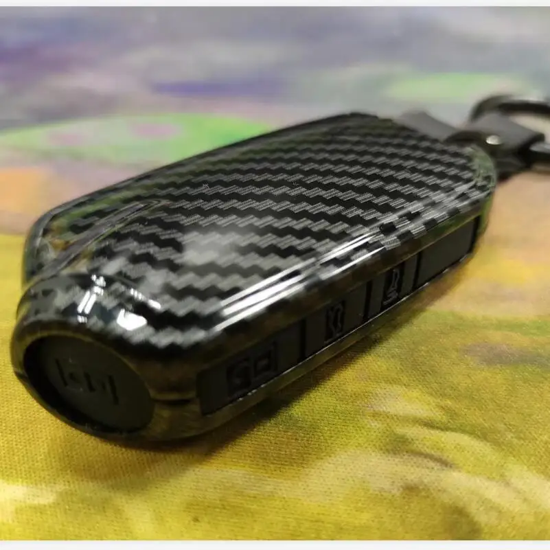 ABS Carbon Fiber Car Remote Fob Key Case Cover Shell For Kia Stinger GT CK K9 K900 2018 2019 2020 2021 Accessories Car Styling