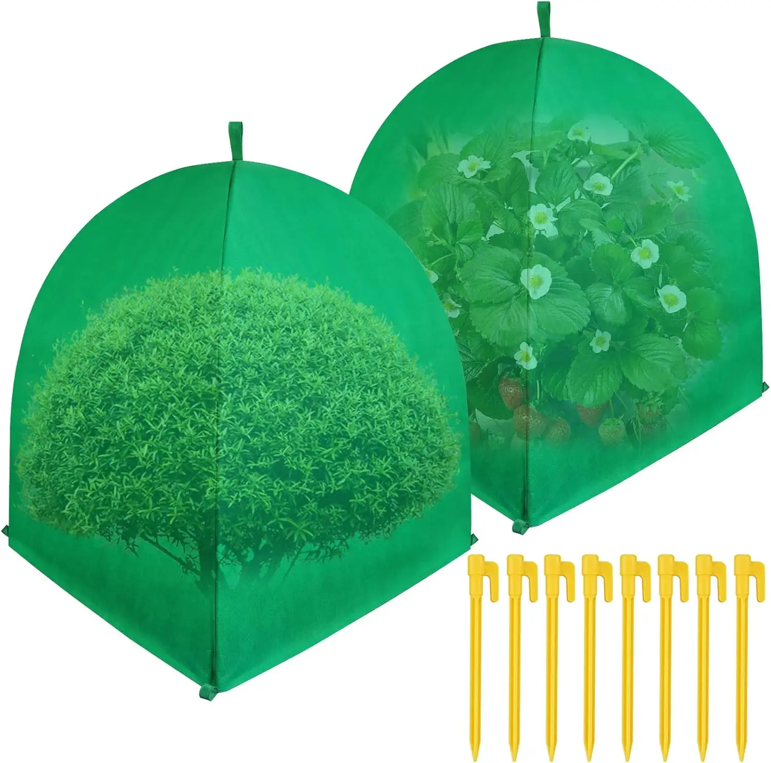 

Комплект из 2 зимних укрытий для растений от заморозков, теплые палатки для кустарников и растений в горшках, 22x22x23 дюйма