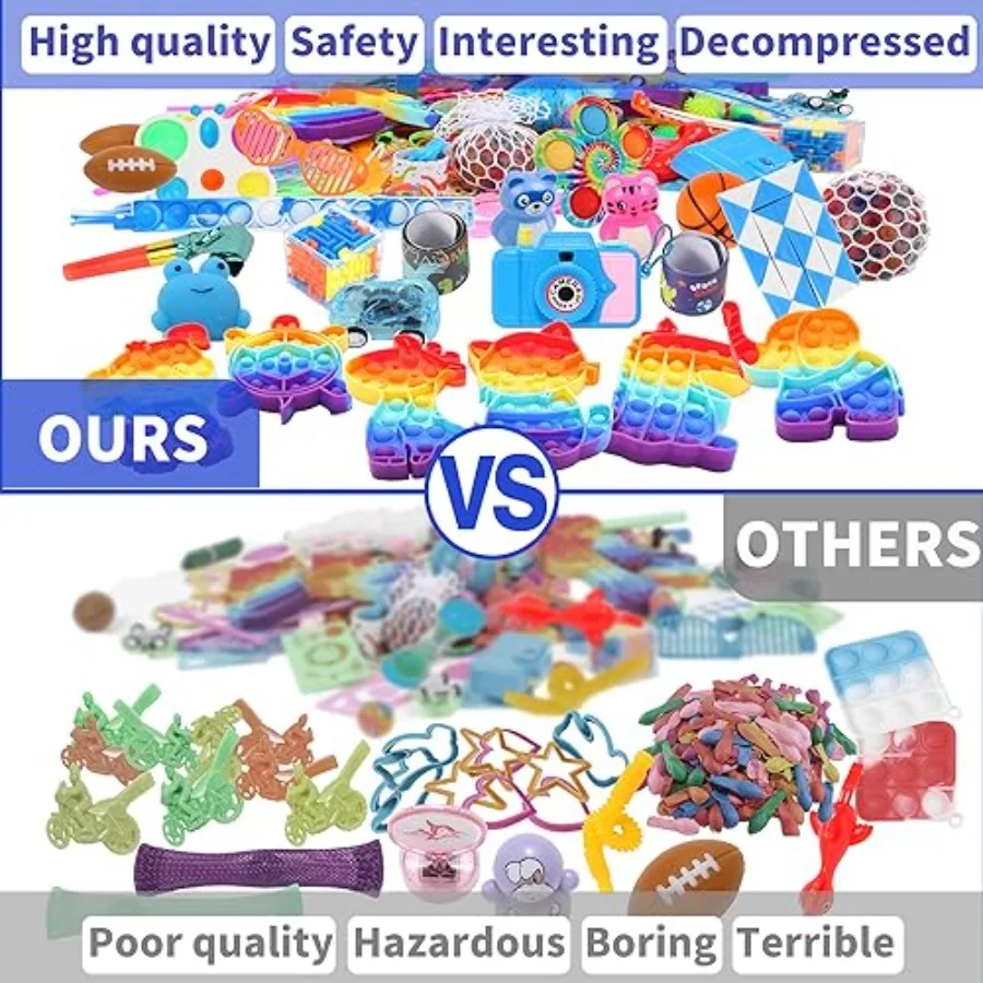 Quality Assurance 000 Pcs Party Favors for,Fidget Toys Bulk, Birthday Gift Toys, Fidgets Stocking Stuffers, Treasure Box Birthd - view 3