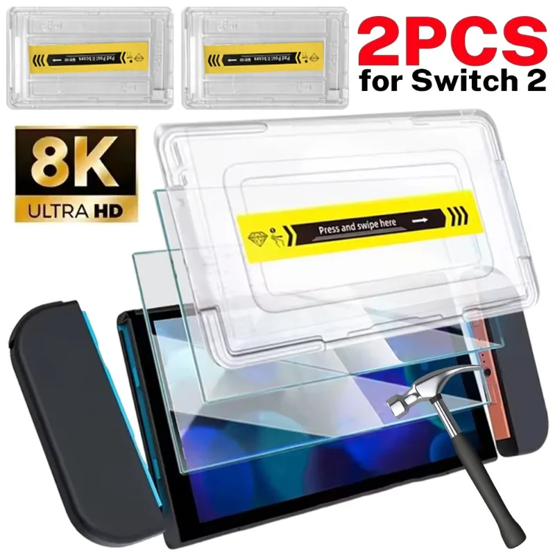 

For Nintend Switch 2 Easy Installation Screen Protector Tempered Glass Hard Protective Film for Switch2 Game Console Accessories