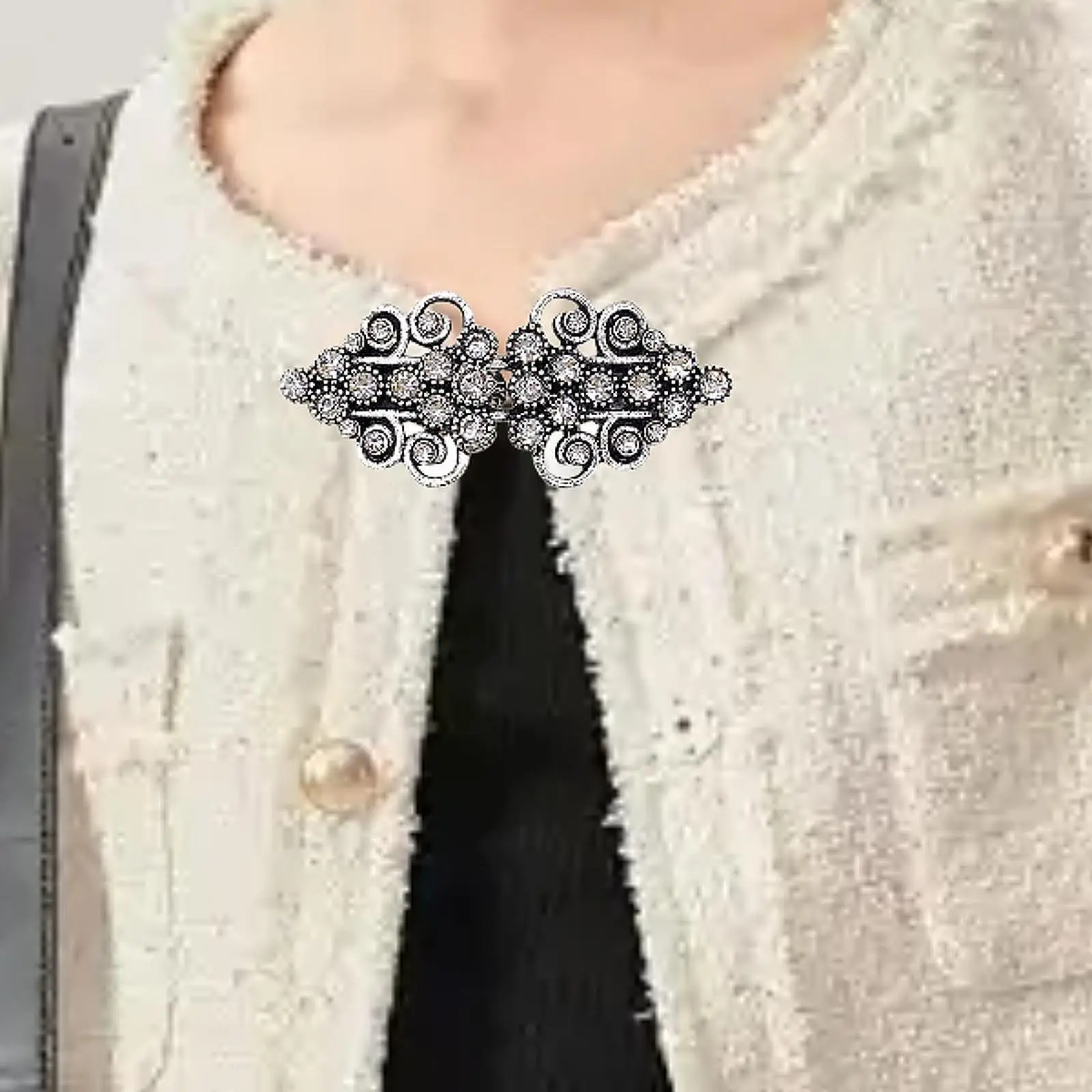 Cardigan Clips Clasp Alloy Sweater Brooch Fashion Pin Collar Brooch for Apparel Accessories Women's Jacket Shirt Dress