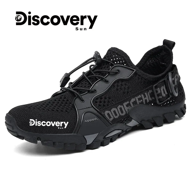 DISCOVERY-SUN Men\'s Sports Shoes High top Breathable Water Shoes Outdoor Anti slip Hiking Shoes Quick drying Beach Shoes