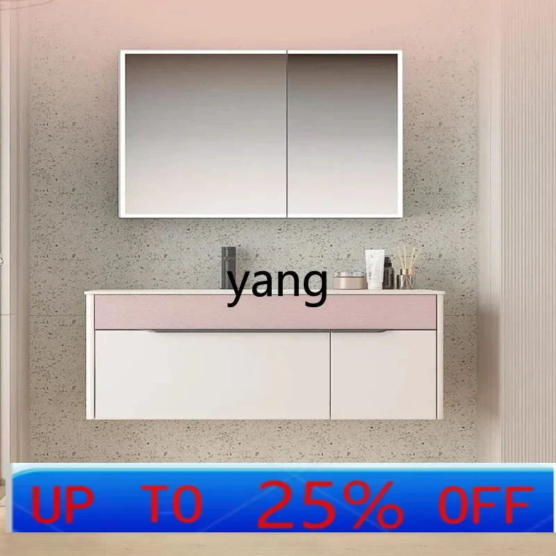 

LH bathroom cabinet combination rock slab seamless integrated basin modern simple bathroom washbasin