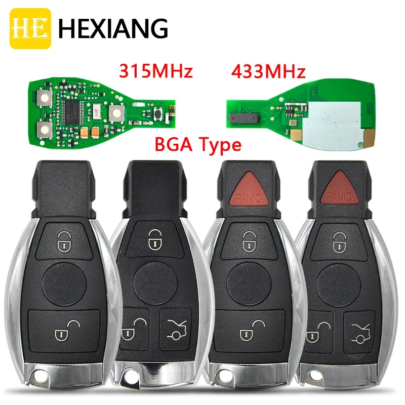 HE Xiang chiave A distanza per auto per Mercedes Benz A B C E S GL M W serie R170 R230 W609 W639 2000 + anni BGA NEC tipo 433MHz Smart Card