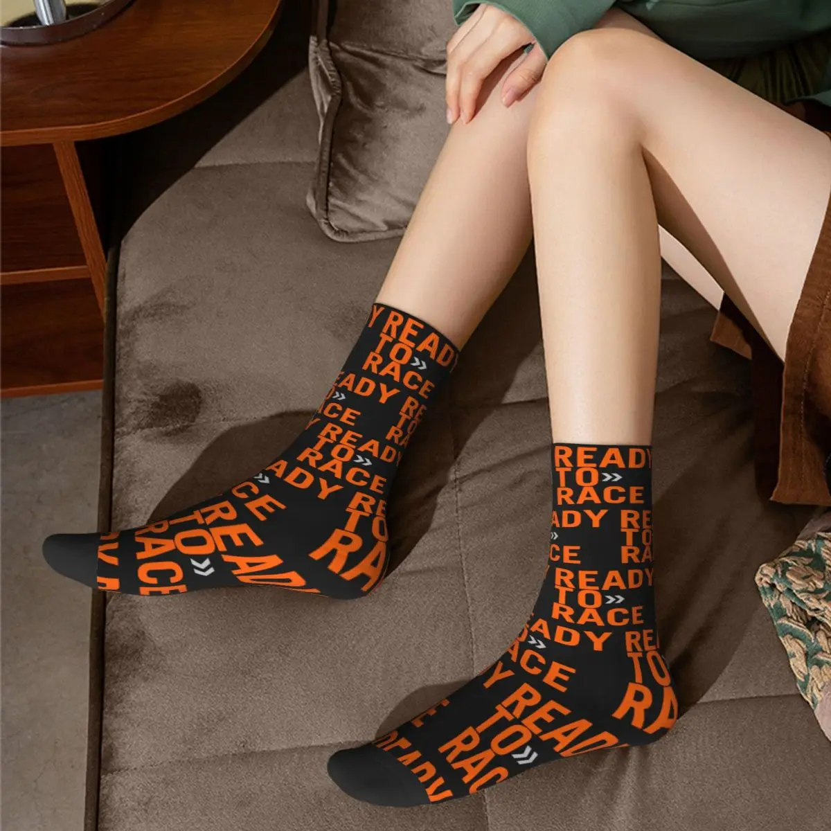 Crew Socks Motocross Sports Merch Ready To Race Enduro Accessories for Man Cozy Stockings for All Seasons