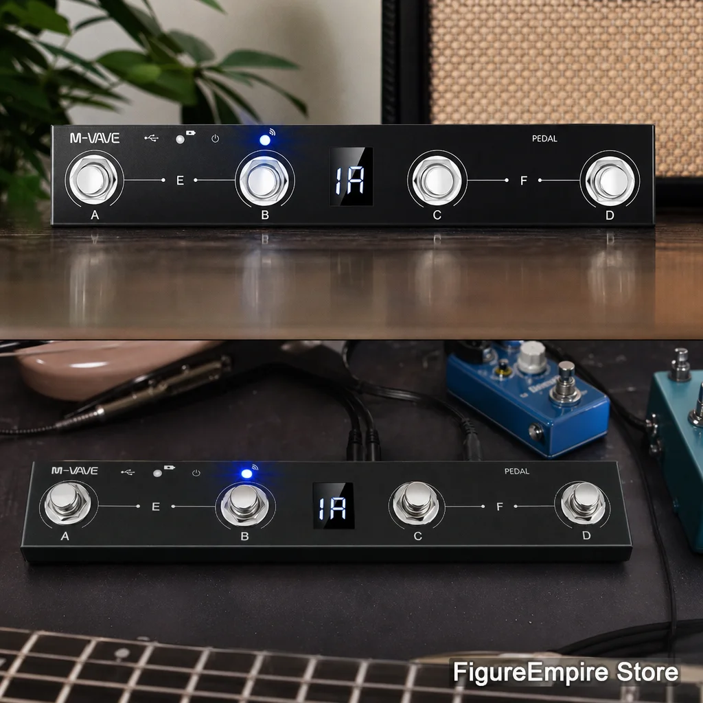 M Vave Bluetooth Midi Controller Pedal, Page Turner, Multifunctional Accessory For Guitar Live Performance In Stock