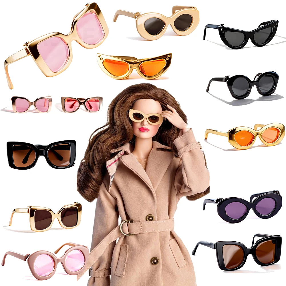 Supermodel Doll Glasses 1/6 Fashion Exquisite Multicolour Metal Simulated Glasses Dress Up 30cm Doll Daily  Doll Accessories
