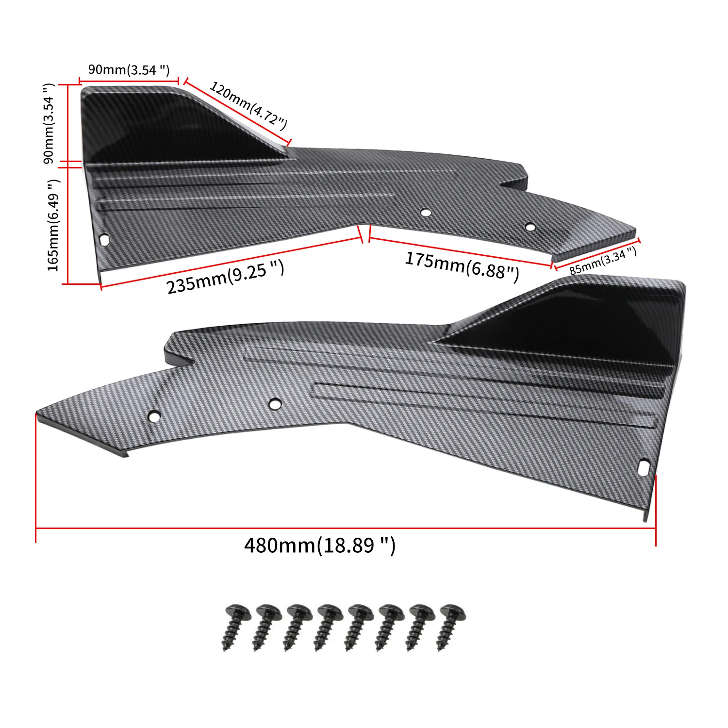 LAICY For Cadillac CT5 CT6 XT5 XT6 ATS CTS Car Rear Bumper Spoiler Lip Splitter Diffuser Body Kit Side Skirt Protector Covers