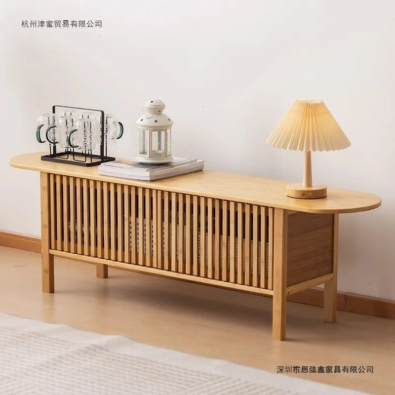 Small Apartment TV Cabinet, Living Room Household Simple Modern TV Cabinet Coffee Table Combination Floor Storage Locker