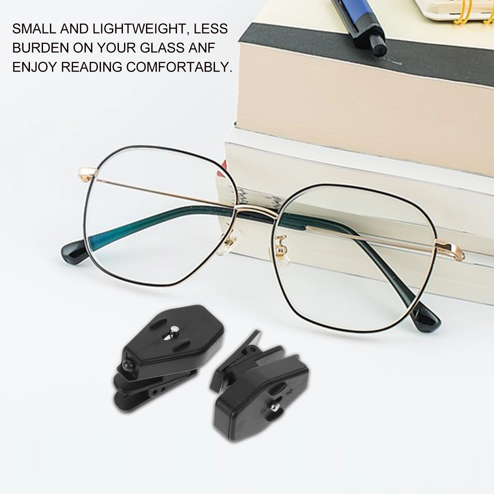 

2Pcs LED Eyeglass Clip Lamp Mini Reading Light Portable Clip-on Book Light for Glasses Night Study Travel Craft Camping
