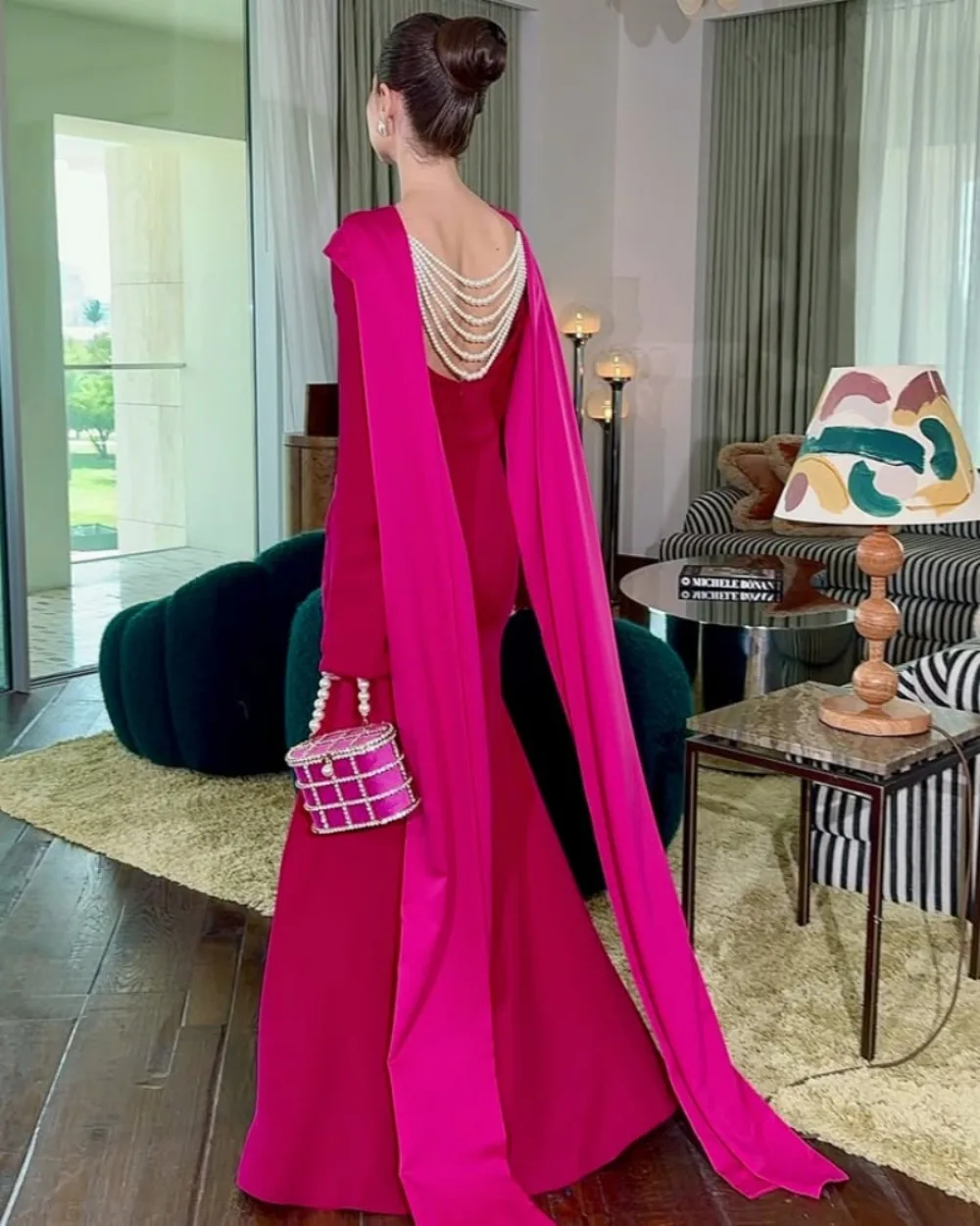 Dubai paillettes mantello vestito 2 pezzi Set marocco vestito da partito per le donne Chiffon Ball Gown abiti da sposa Prom abito da sera caftano