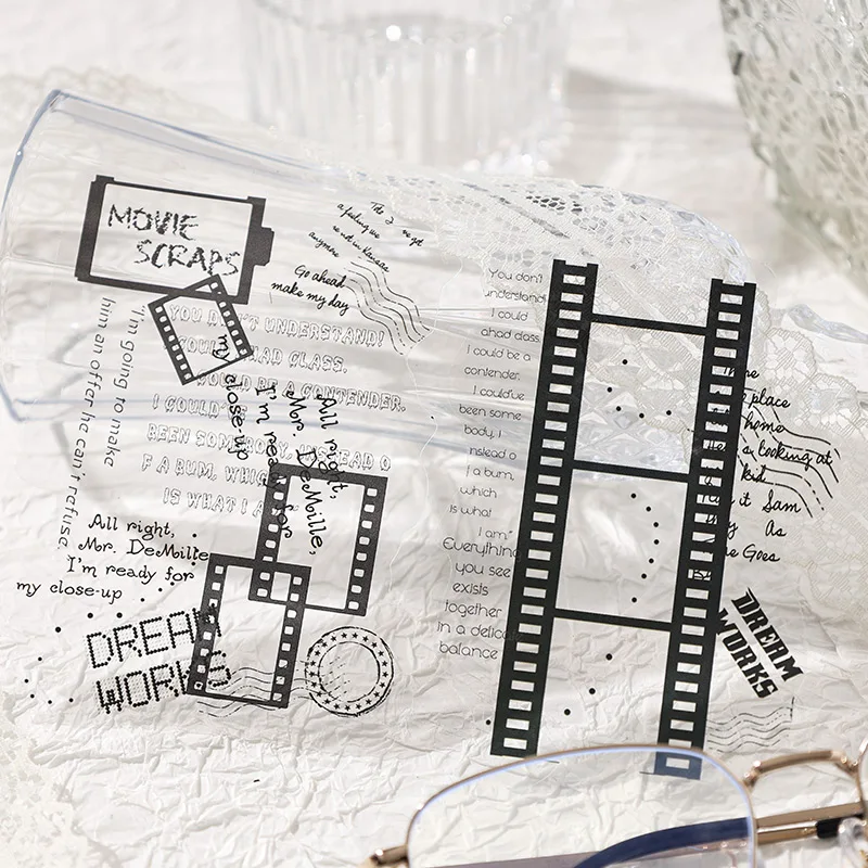 JIANQI 20 sheet Vintage INS Large size Text fragments Stickers Decorative Labels Diary Album hand made Scrapbooking supplies