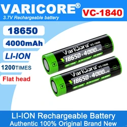 VariCore 18650 4000mAh 3.7V Rechargeable Lithium ion Battery for LED Flashlight Batteries New Original