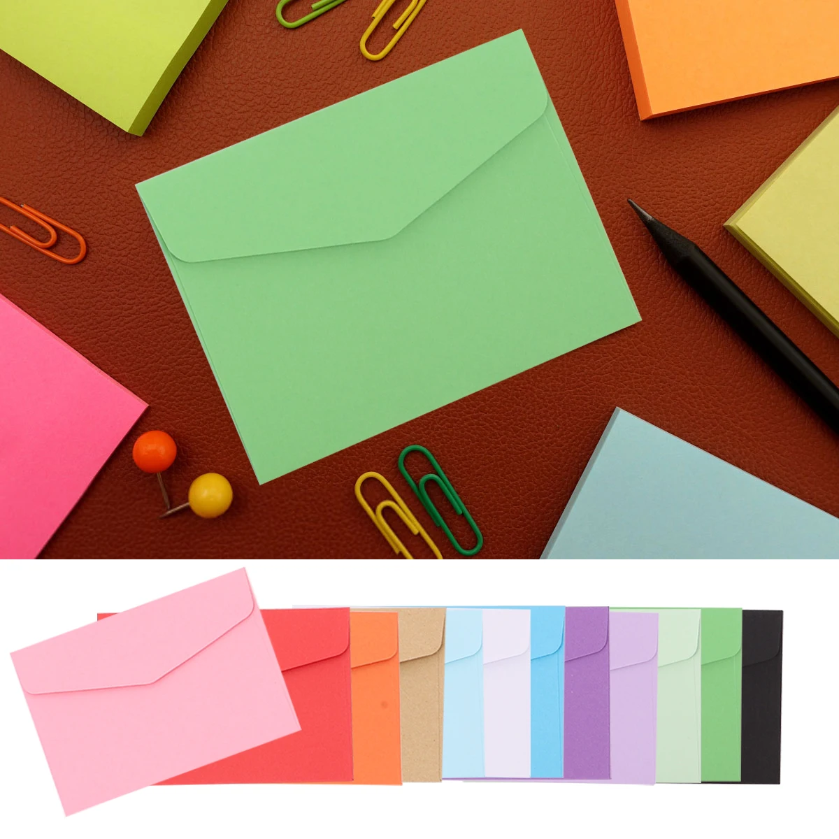 

120 Pcs Colored Envelope Small Envelopes Greeting Card Mini Message Letter Storage Paper