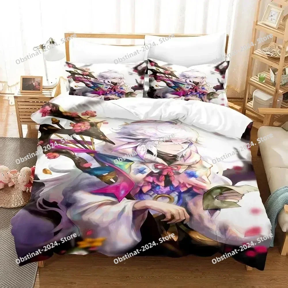 

Anime Fate Grand Order Merlin Bedding Set Duvet Cover Bed Set Quilt Cover Pillowcase Comforter king Queen Size Boys Adult