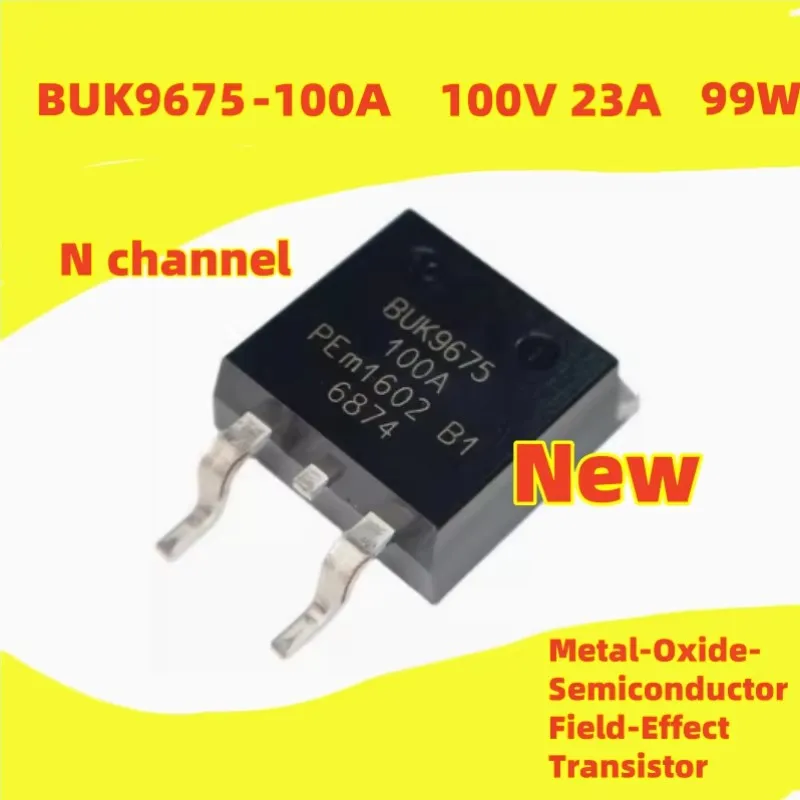BUK9675-100A 100V 23A 99W TO-263 New N channel Metal-Oxide-Semiconductor Field-Effect Transistor