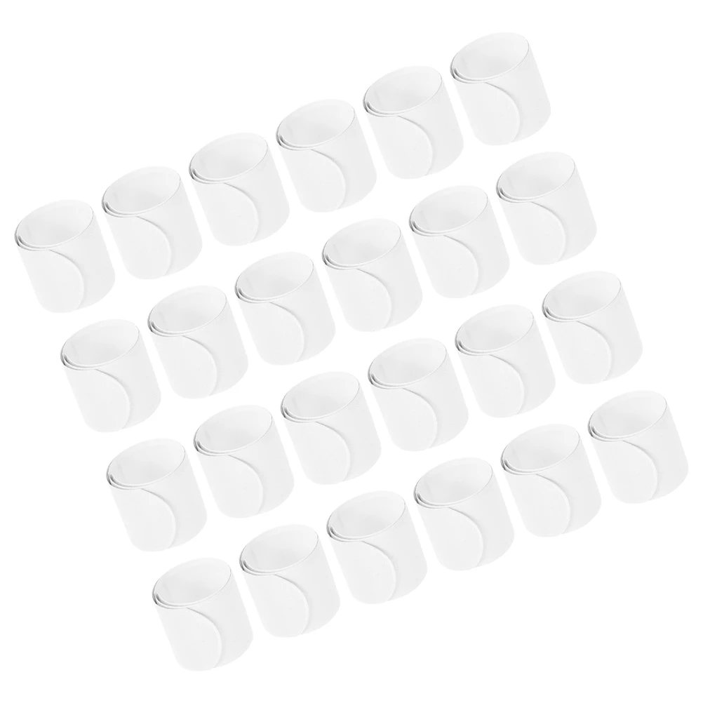 

24 Pcs Slap Bracelets DIY Blank White Kids Party Supplies PVC Child Wrist Patting Band Graffiti Toy Bracelet Gifts