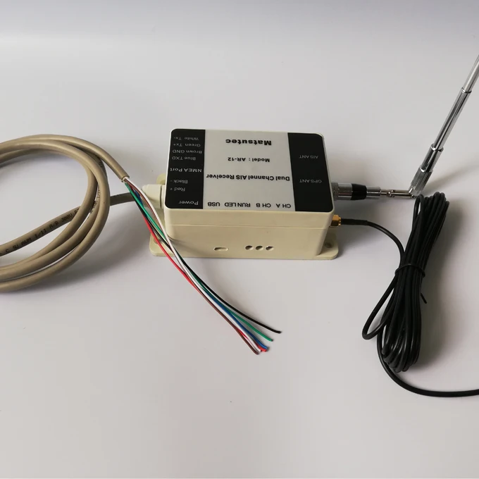 AR-12 Barco marino GPS de doble canal y receptor AIS NMEA0183 RS232 RS422 USB