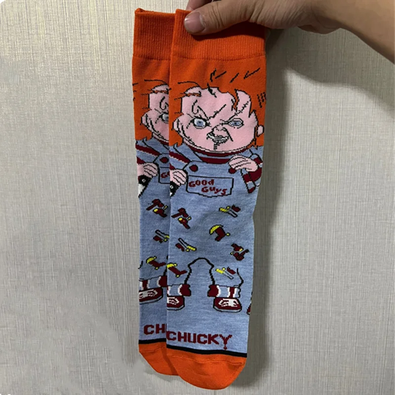 Anime Chucky Novelty Stocking Adult  Daily Wear Good Guys Cosplay Cartoon Sports Socks Christmas Festival Gift