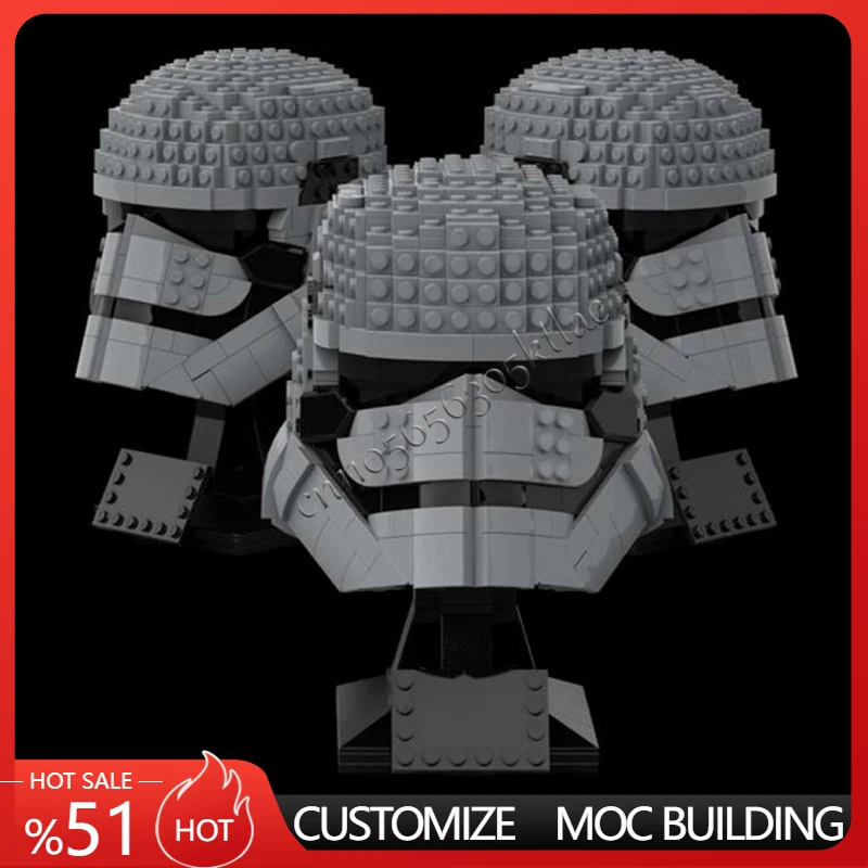 

689 шт. Star Plan MOC шлем на заказ Phasma коллекция MOC модель строительные блоки архитектура образование сборка модель игрушки подарки