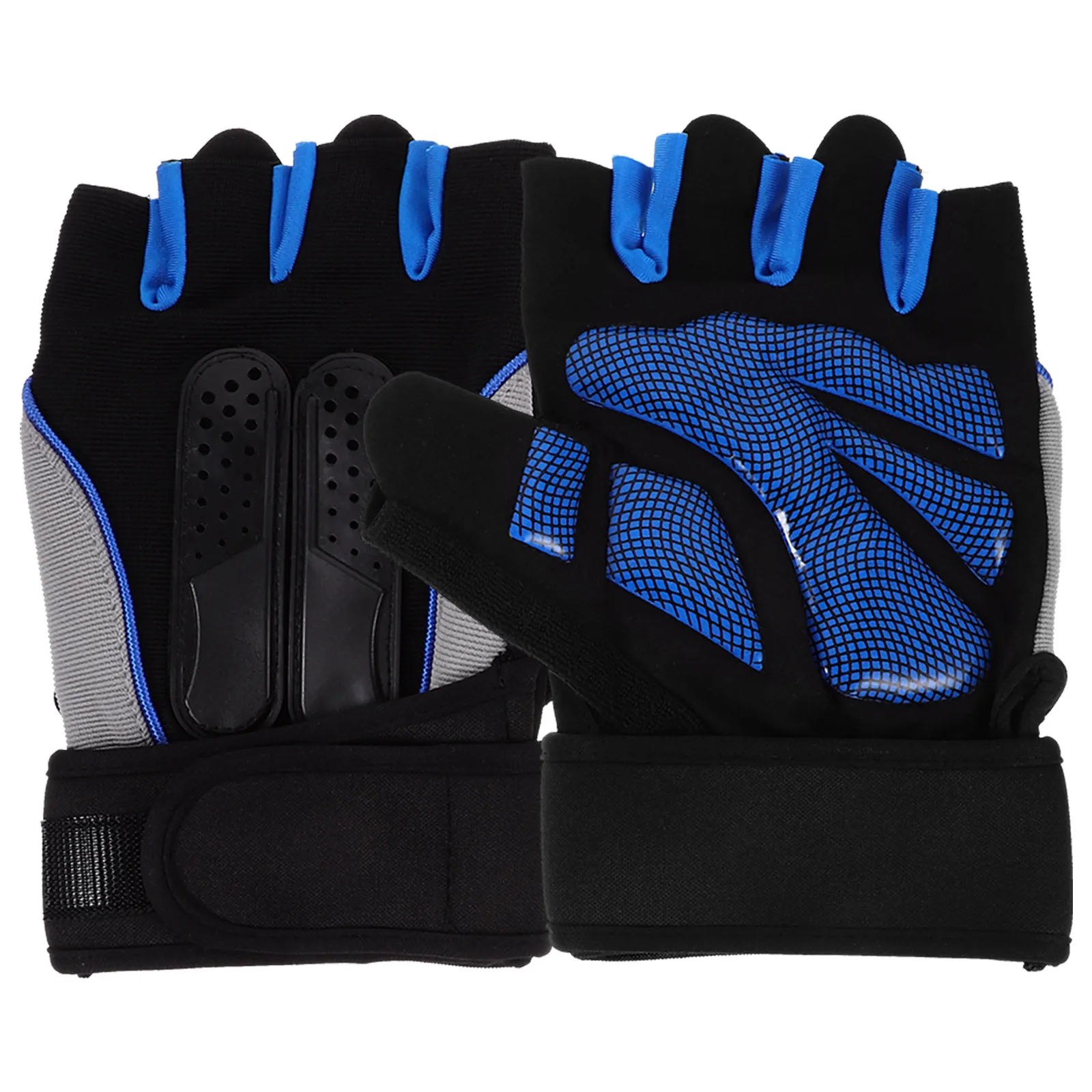 

1 Pair Anti-Slip Sports Gloves Gym Half Gloves Weightlifting Shorty Wrist Wrap Workout Bodybuilding Size L