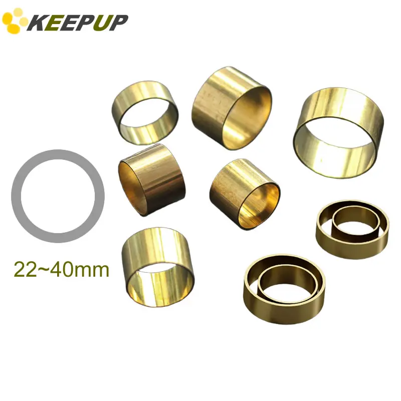 Brass Tube Thin Wall Hollow Copper Sleeve Pipe Copper hoop Bushing Handle cover Furniture leg protective cover OD 22 25 28 30 mm
