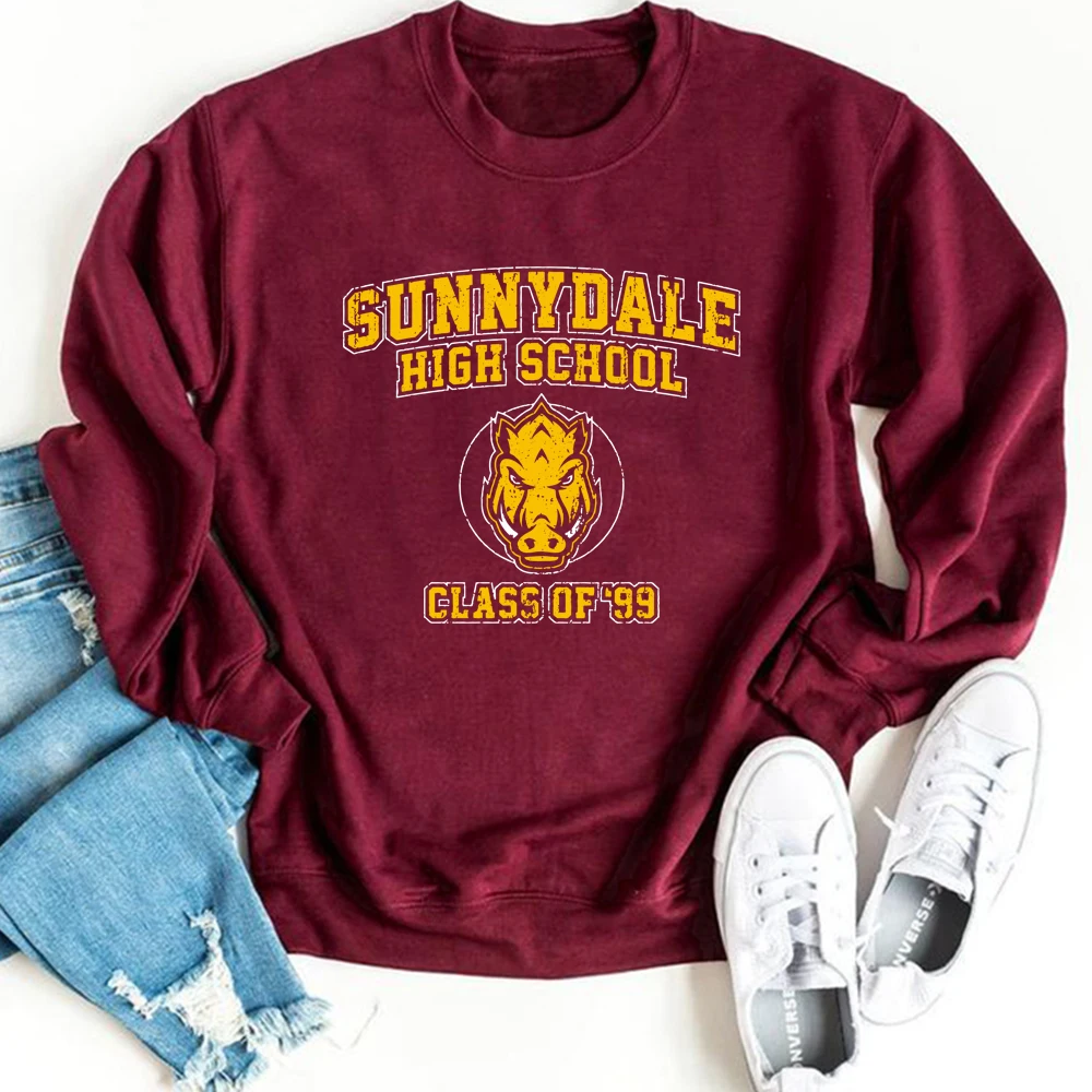 Buffy The Vampire Slayer Sweatshirt Sunnydale High School Unisex Hoodie Sunnydale Class of 99 Tv Series Crewneck Sweatshirts