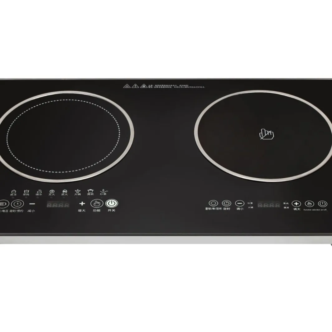 Induction Cooker Electric Ceramic Cooker One Electric One Ceramic Double Cooker Embedded Desktop Household Commercial Binocular