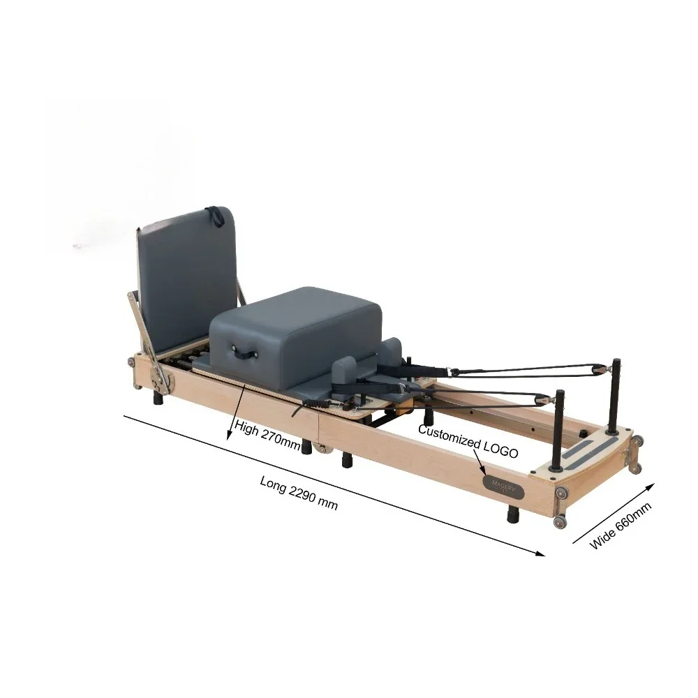 Folding Equipment Oak Maple Beech Gym Fitness Machine Foldable Reformer Pilates