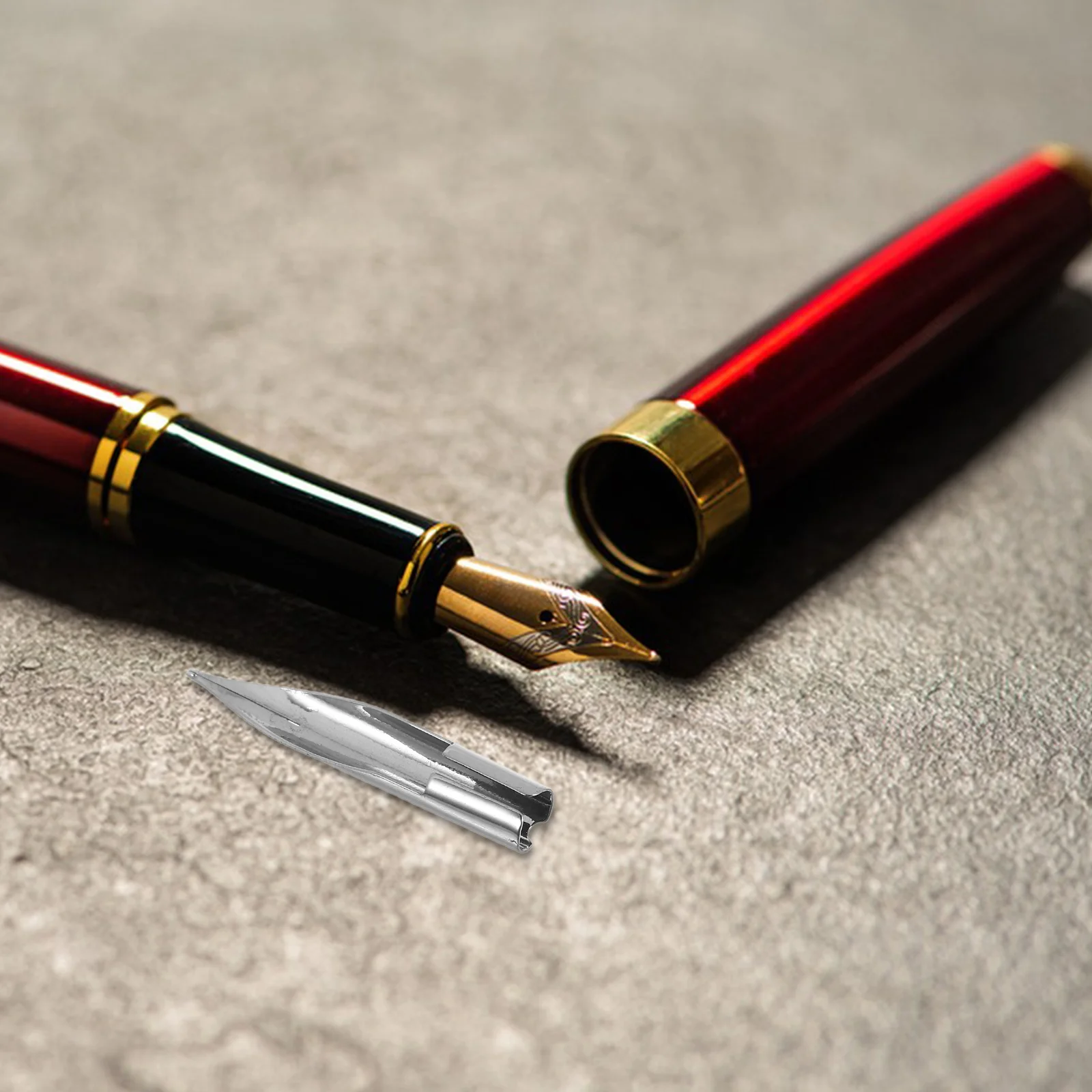 Puntas de bolígrafo de acero de 0,38mm, puntas de repuesto de escritura suaves y duraderas para plumas estilográficas, dibujo de caligrafía, oficina y escuela, 25 uds.