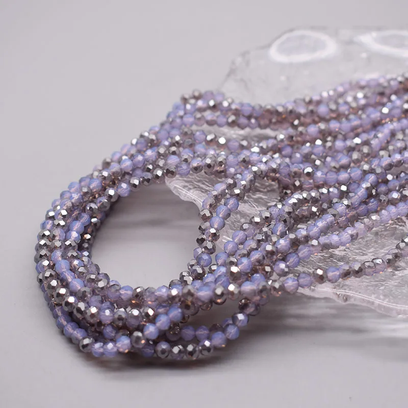 New Color 4mm Crystal Glass Beads  Rondelle Faceted Loose Spacer Glass Beads for Jewelry Making DIY Bracelet