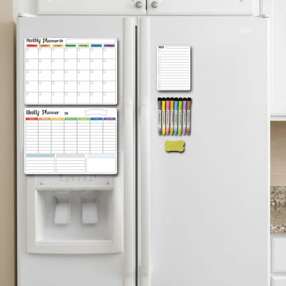 سطح السبورة المغناطيسية للمسح الجاف، سطح السبورة المغناطيسية، جدول التقويم الشهري مع قلم تقويم السبورة البيضاء #1