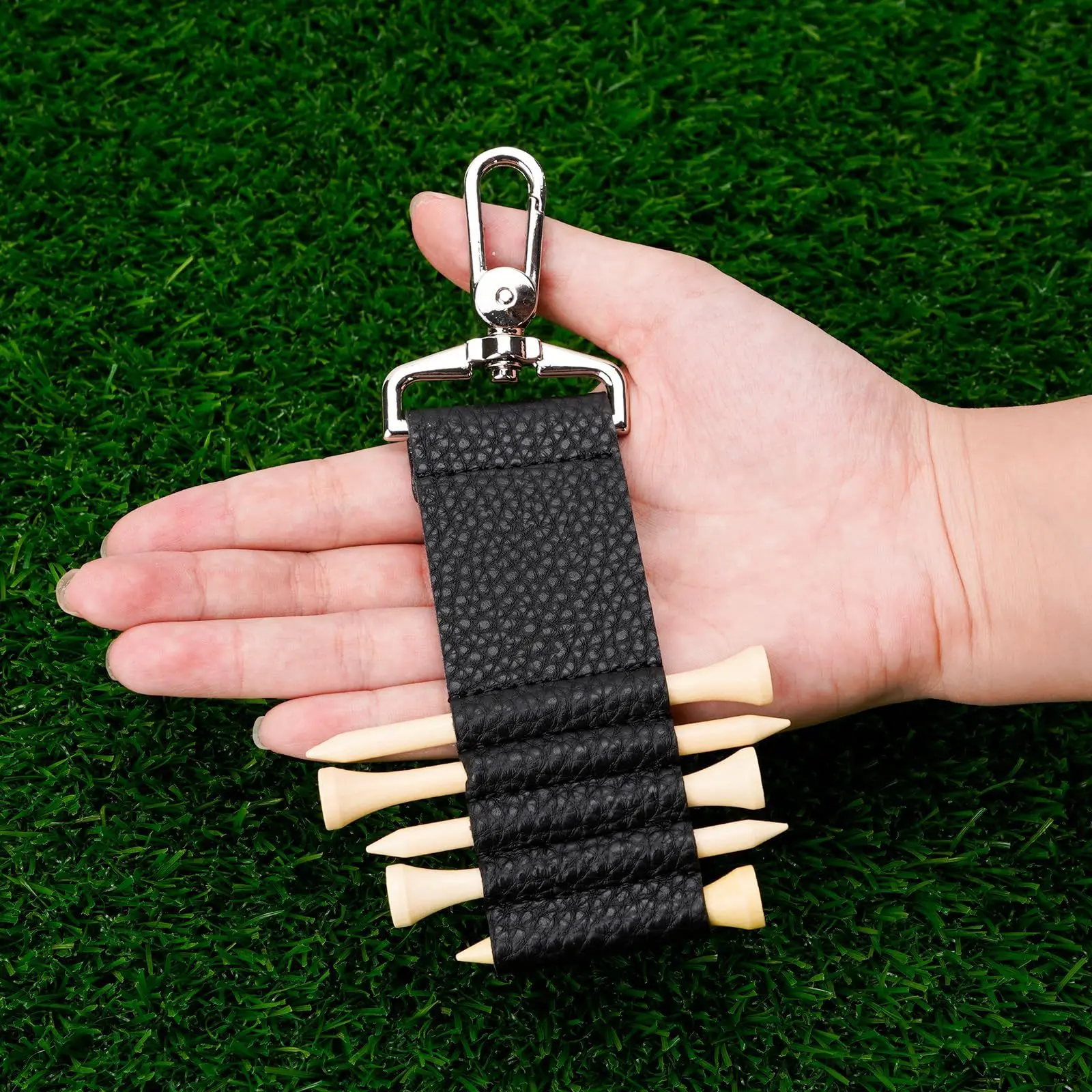 Custodia per viti per palline da golf Etichetta per telaio per sedile da golf Custodia per clip per palline da golf per esterni Borsa per chiodi da golf portatile