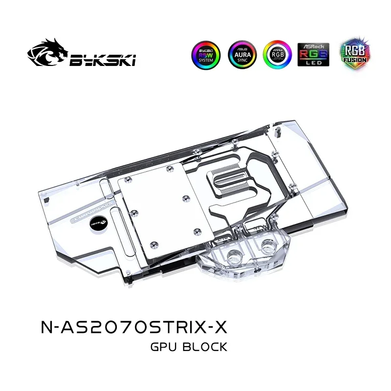 Imagem -04 - Bykski N-as2070strix-x Gpu Bloco de Água para Asus Rog Strix Rtx2070 O8g Jogos 2060 O6g Super Placa Gráfica do Jogo Refrigerador Vga